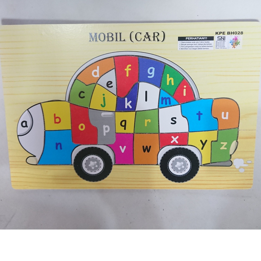 Puzzle Seri Huruf Alfabet Mobil