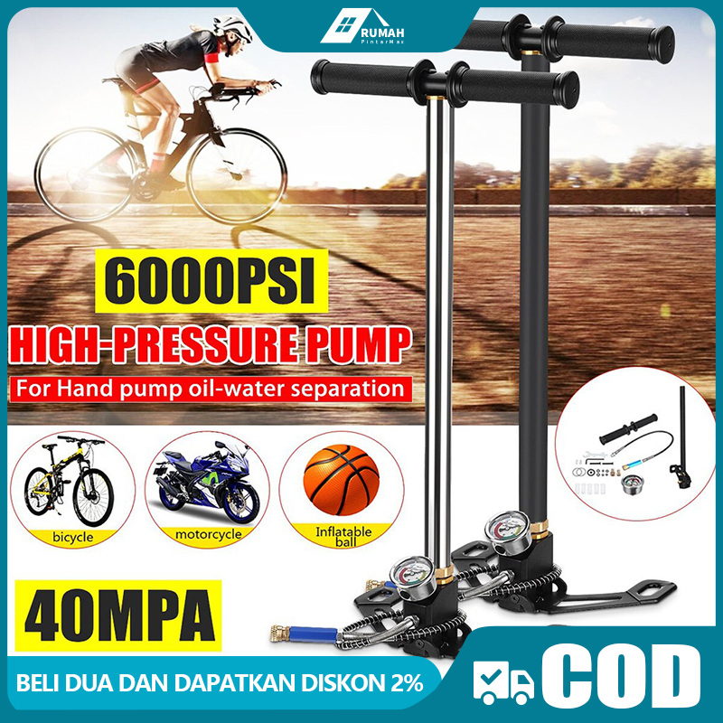 Pompa Tangan PCP Tekanan Tinggi 6000psi / Pompa Udara 3 Tahap Pompa Udara Pompa Senapan Senapan Udar
