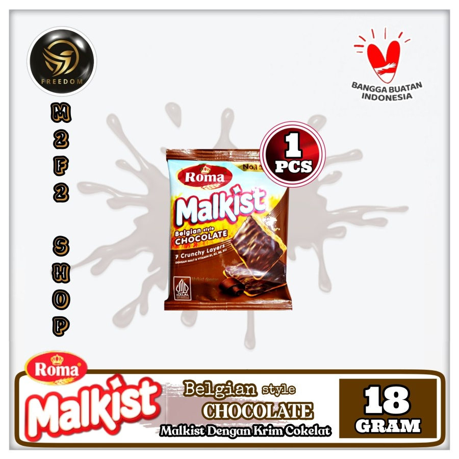 

Roma Biskuit Malkist Belgian Chocolate | Krim Cokelat - 18 gr (Kemasan Satuan)