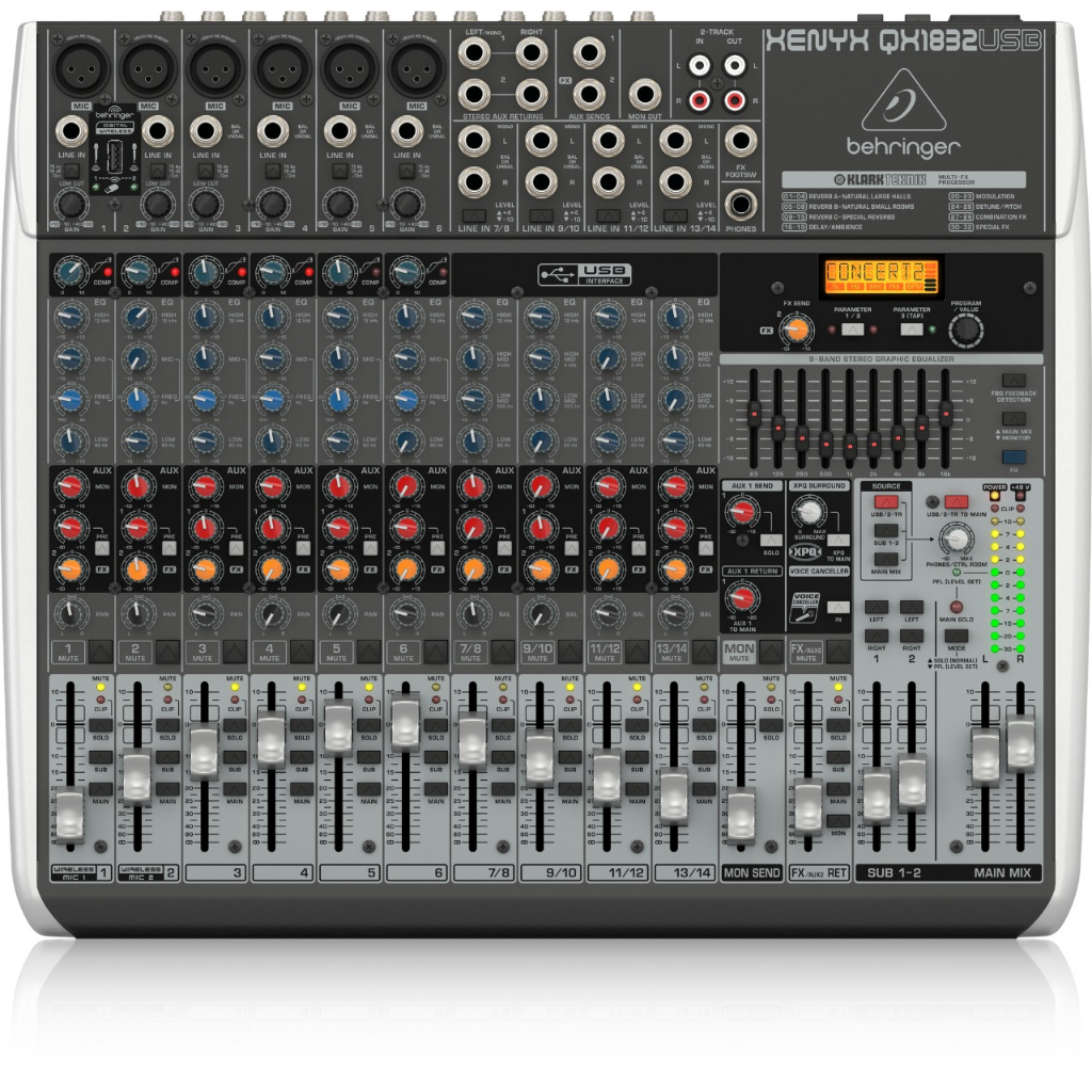 Behringer Mixer Audio Xenyx QX1832USB QX1832 USB