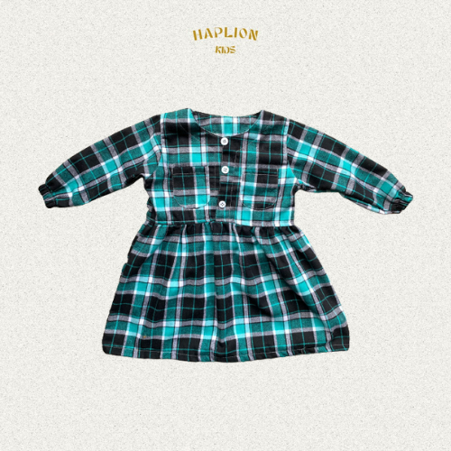 Dress Anak Flanel Atasan Perempuan Lengan Panjang 1 - 6 Tahun | Haplion Kidswear