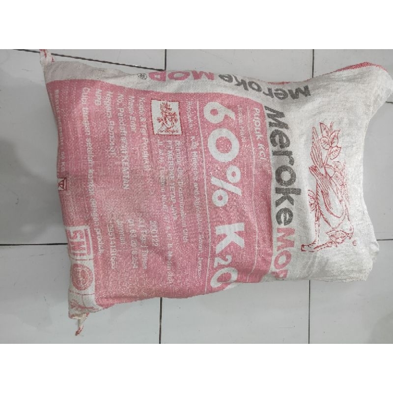 Pupuk Kcl Meroke atau Mahkota kemasan 50 kg