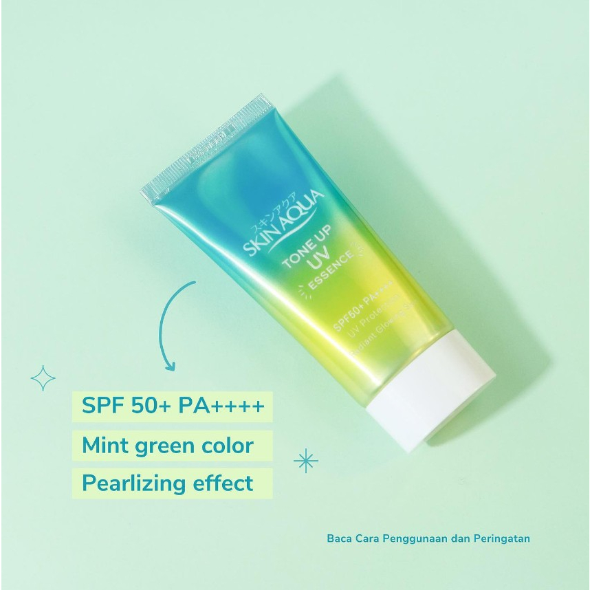 [BPOM] Skin Aqua Tone Up UV MINT Essence 40 gr / Hijau / Skin Aqua SunScreen / MY MOM