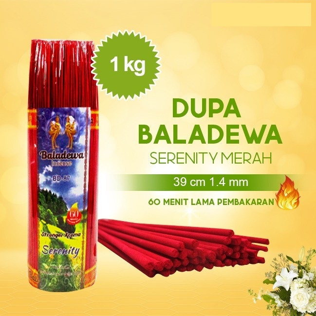 Dupa/ Hio Wangi Harum Baladewa 39 cm 1 Kg 1.4 mm Serenity merah