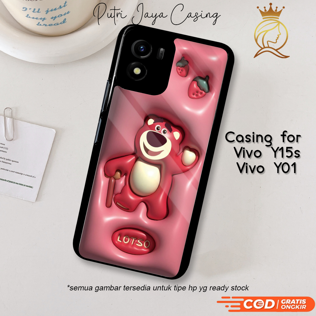 Case Hp Vivo Y15s Y01 Casing Vivo Y15s Y01 Motif CUTEBEAR Casing Terbaru Case Karakter Lucu Casing L
