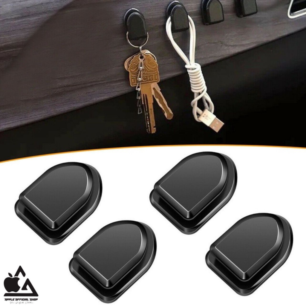 Car Mini Black Hook Tempelan Gantungan Barang Dashboard Interior Mobil Holder Multi Fungsi Serba Guna Multi Fungsi Cantolan Barang Kunci Earphone Headset Kabel Usb