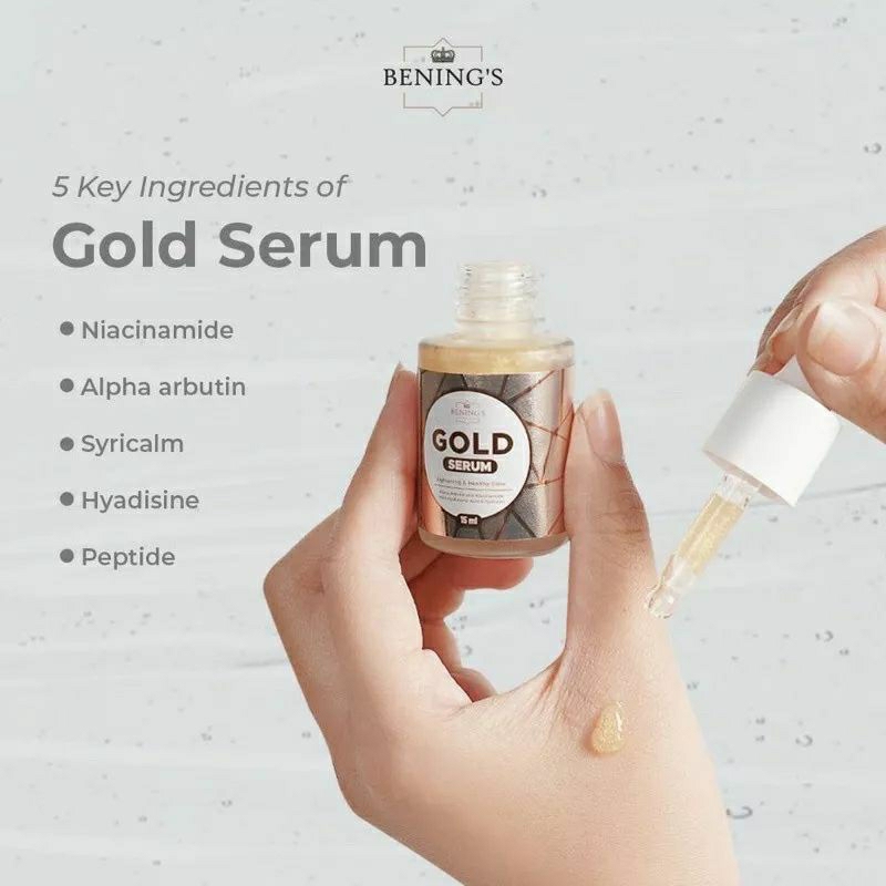 SERUM GOLD BENINGS SKINCARE BY DR OKY PRATAMA | BENING GOLD SERUM WHITENING BPOM ORIGINAL