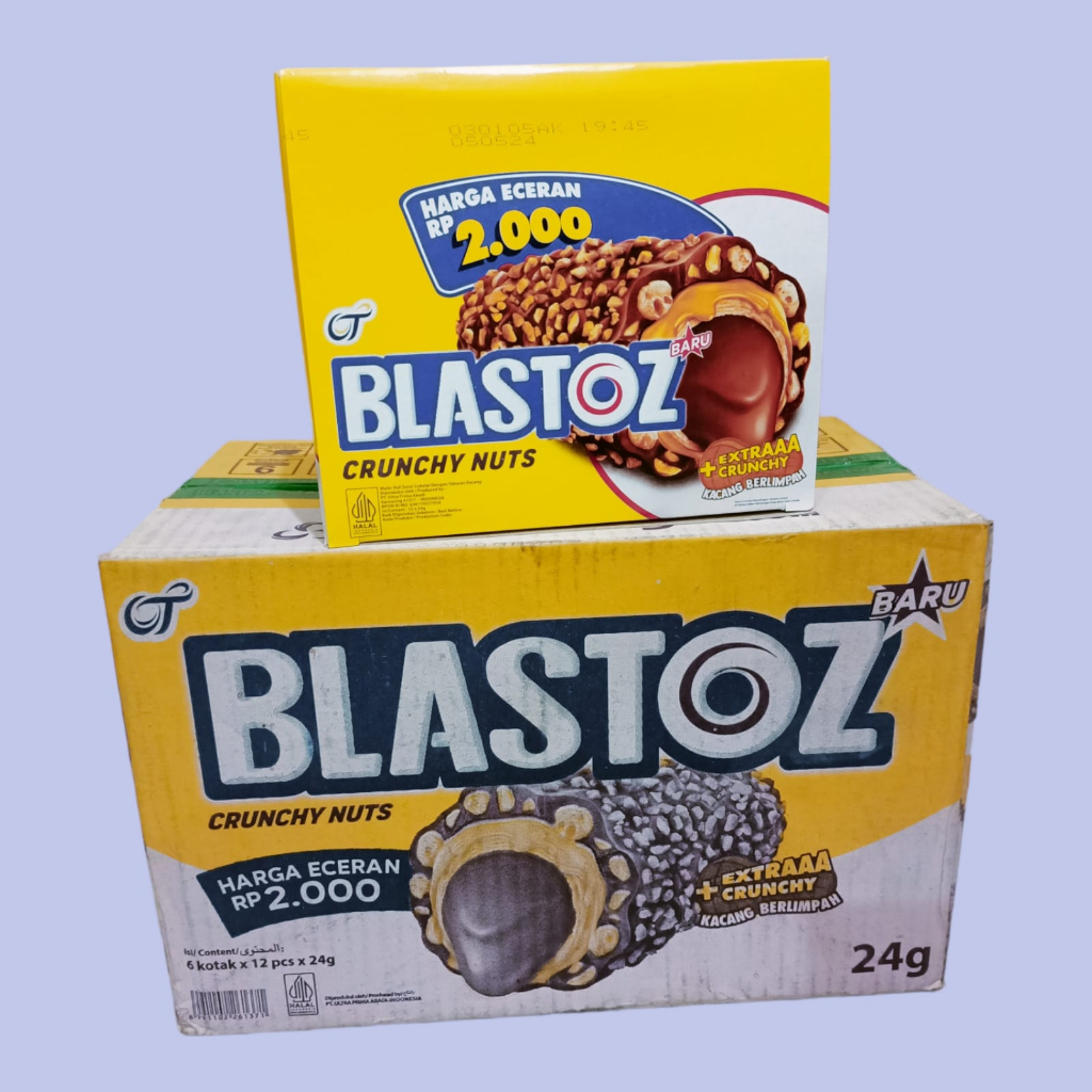 

BLASTOZ Crunchy Nuts Coklat Wafer Roll [12 pcs/box]