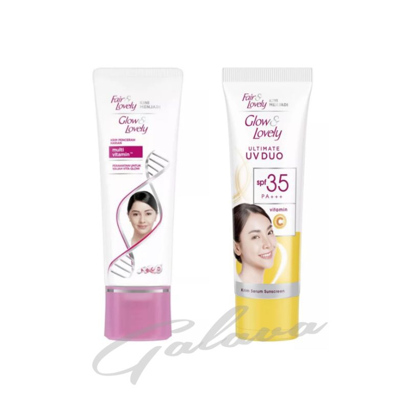 FAIR &amp; LOVELY MULTIVITAMIN CREAM 23g / GLOW &amp; LOVELY ULTIMATE UV DUO spf35 20g