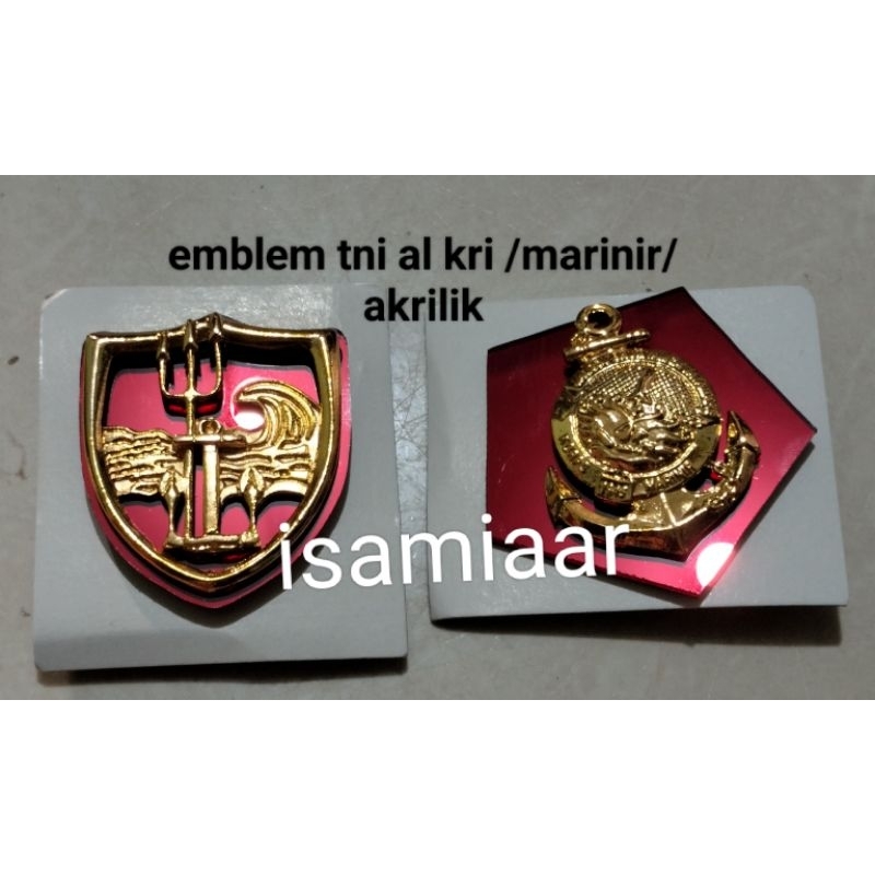 EMBLEM BARET TNI AL KRI /MARINIR LAPISAN AKRILIK MENGILAP