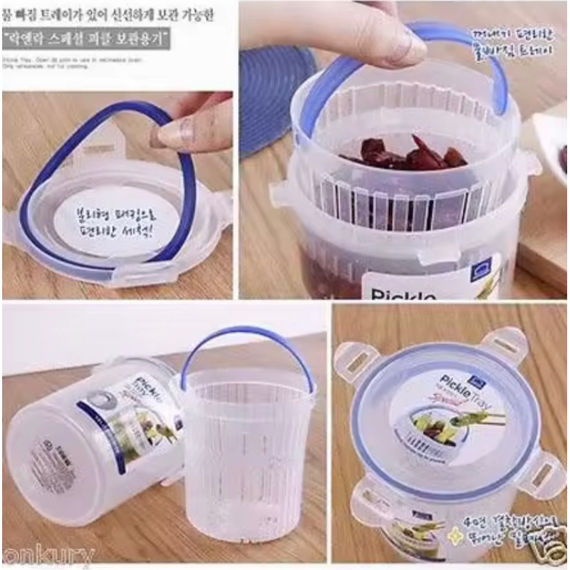 Lock n Lock Pickle Tray Toples Bulat 1400ml