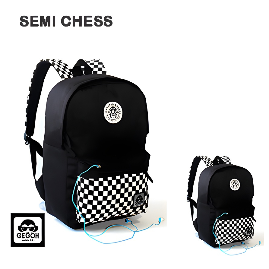 TAS RANSEL SCHOOL SEMI CHESS ORIGINAL DISTRO - TAS SEKOLAH PRIA SMP/SMA - TAS GENDONG PRIA FASHION.