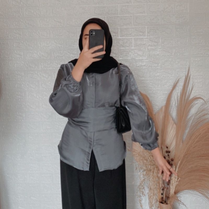 Becca Blouse Wanita Shimmer Oversize Jumbo