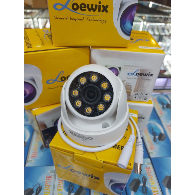 PAKET CCTV COLORVU 5MP 16 CHANNEL 12 KAMERA LOEWIX FULL COLOR SIANG MALAM