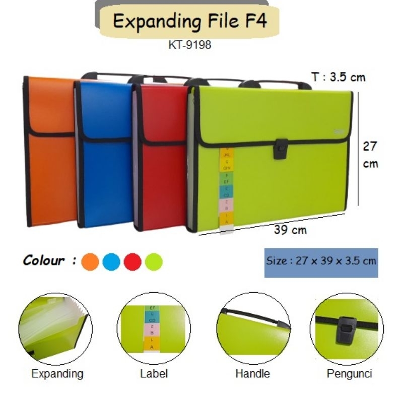 

Expanding File / Map Plastik / Clear Holder F4 9198