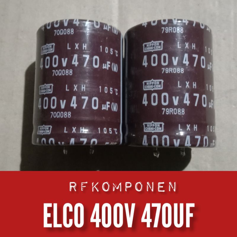 ELCO 400V 470UF CABUTAN