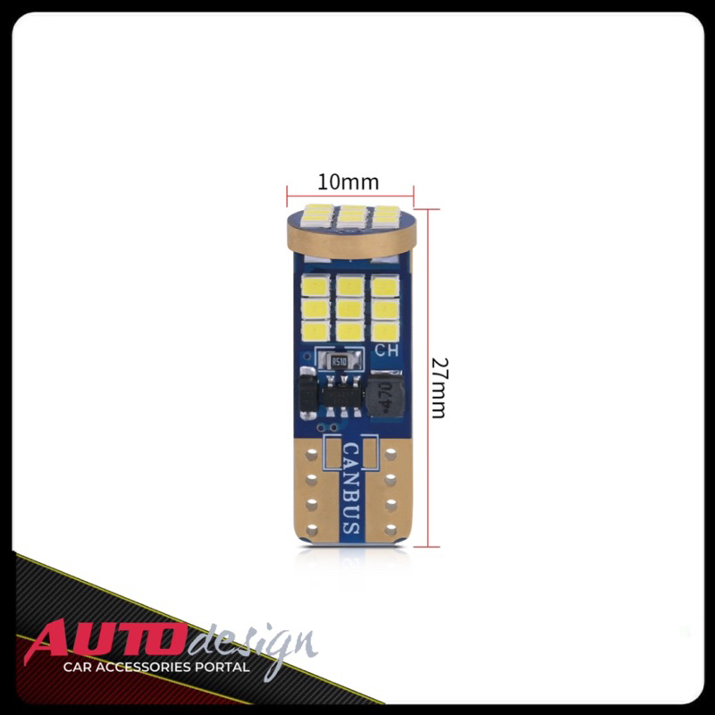 Lampu LED T10 W5W Mobil Motor Chip 2016 - 18 Mata 2 Sisi Super Bright
