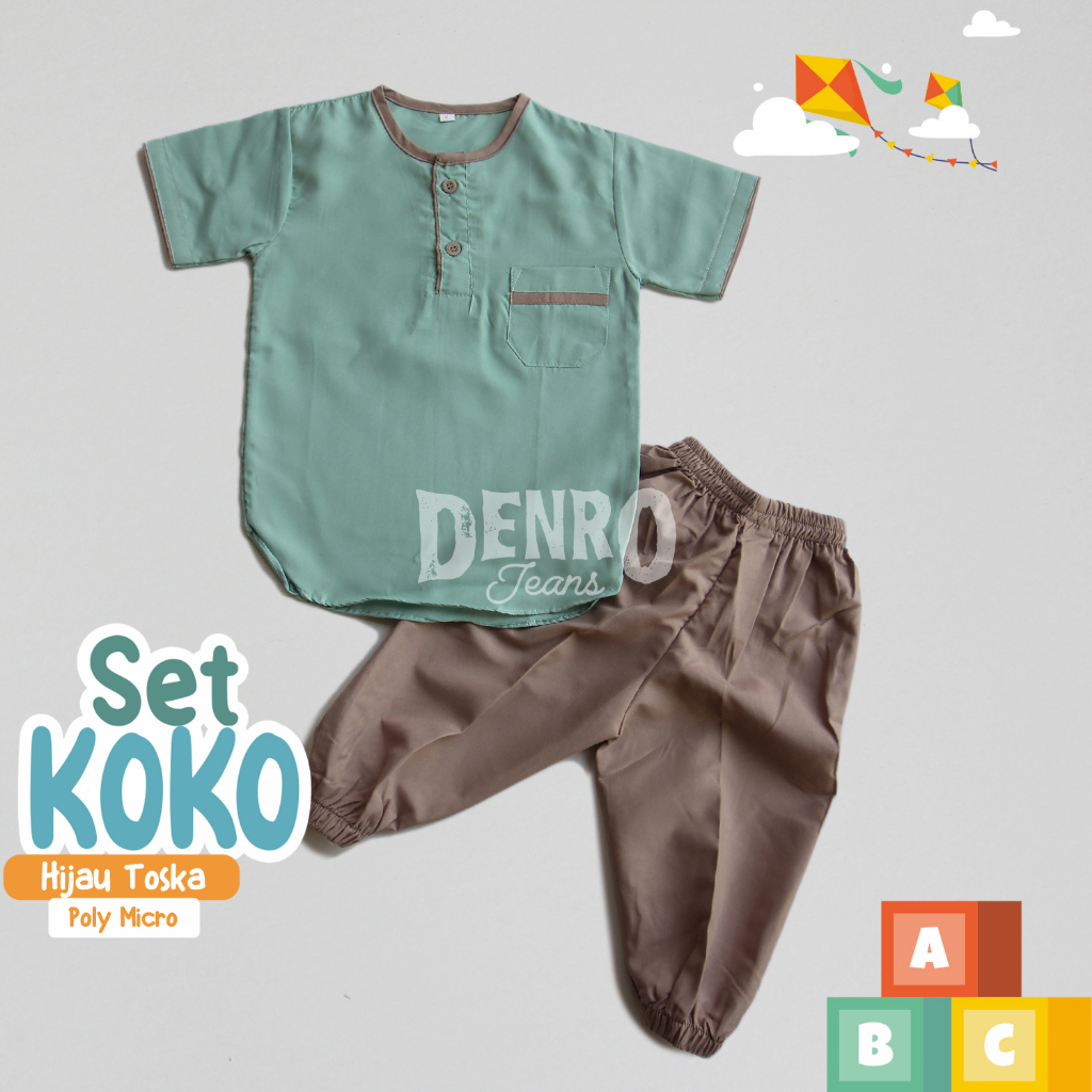 Baju Koko Anak Laki Laki setelan untuk umur 1 tahun sampai 4 Tahun Baju setelan Anak Laki laki dapat