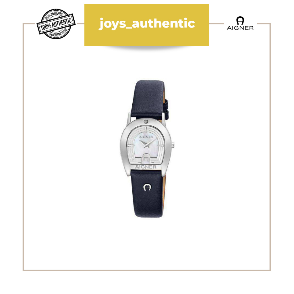 Jam Tangan Wanita Aigner ARWLA0000501 Varese Biru Navy/Hitam Black Croco Mop SHW Woman Watch Authent