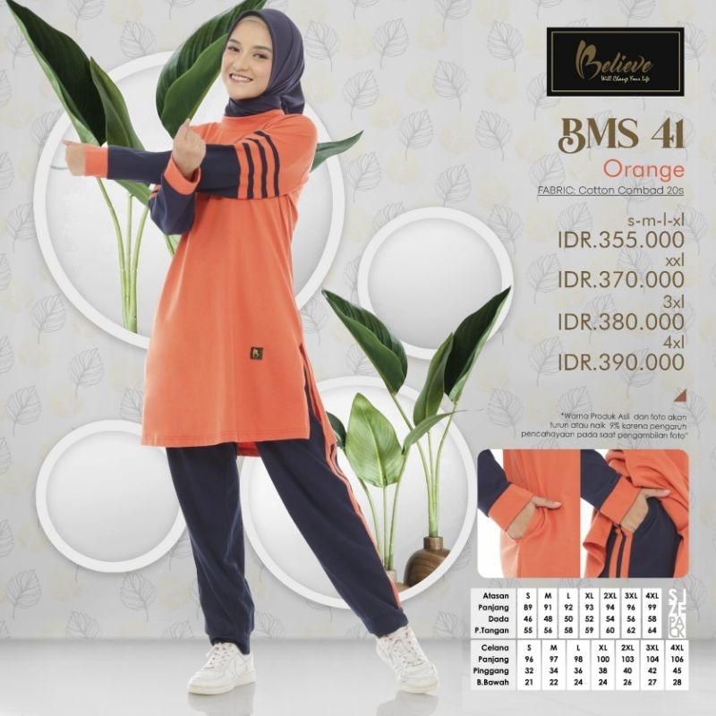 BAJU OLAHRAGA MUSLIMAH BMS 41 BY BELIEVE