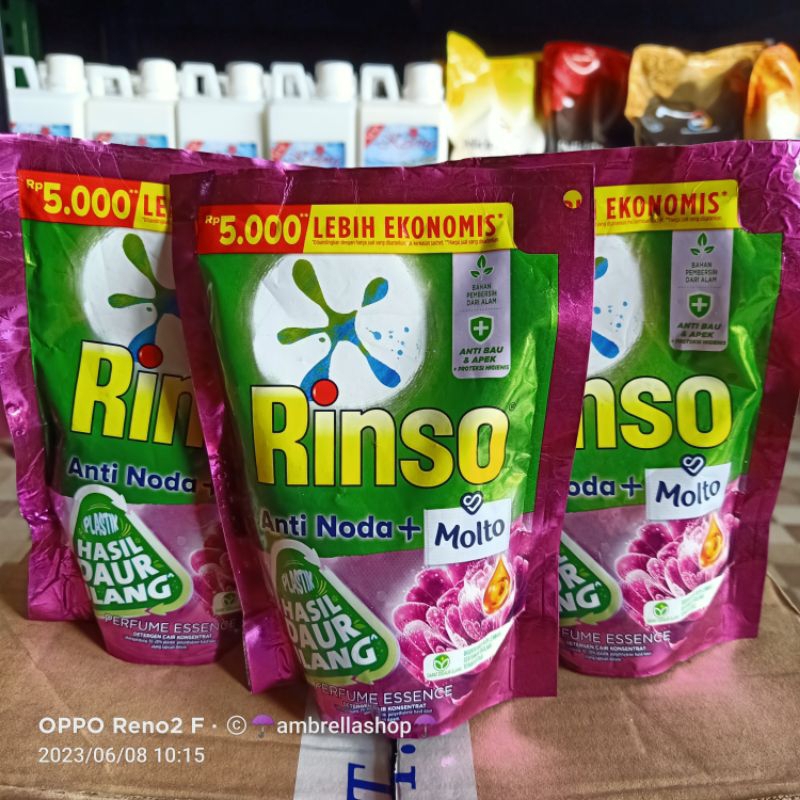 RINSO CAIR 200ml KEMASAN 5000 PARFUM ESSENCE