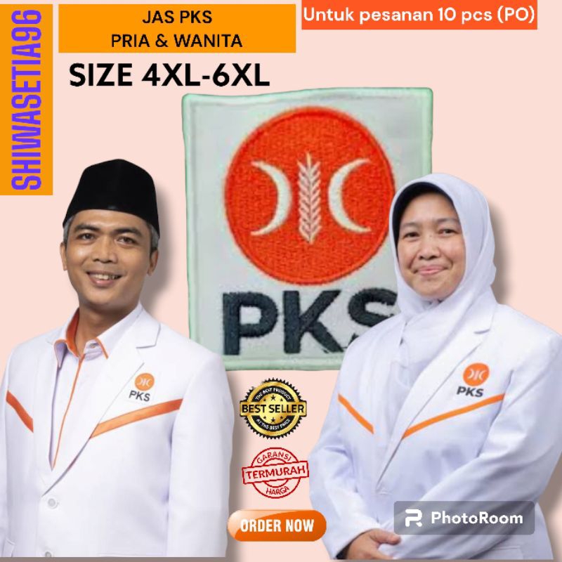 JAS BLAZER PARTAI PKS PRIA&WANITA SIZE.4XL-6XL