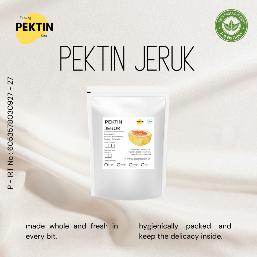 

Tepung Pektin Kulit Jeruk Citrus Peel Pectin LM Pectin 100 gr