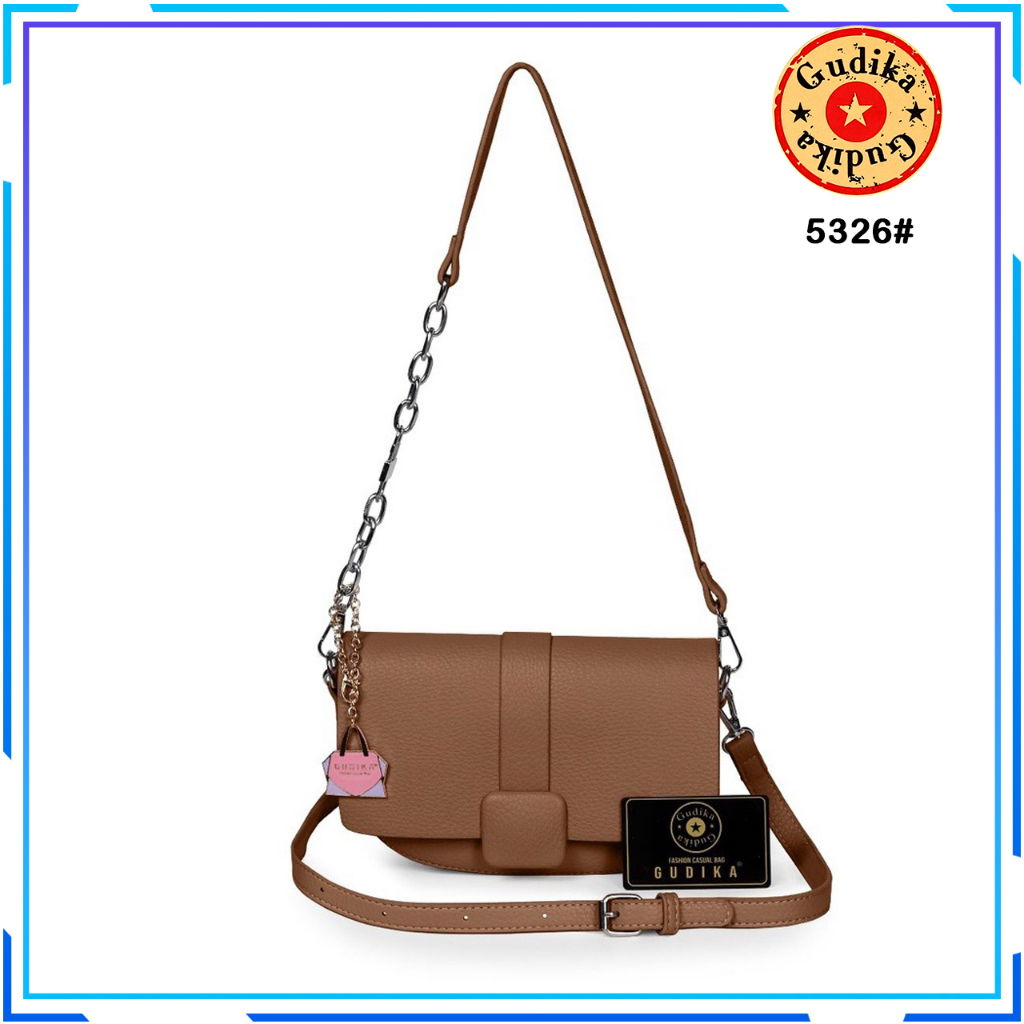 GUDIKA Valerie 5326 // Tas Wanita Kulit OOTD Harian Korea Style - Tas Selempang Anti Air Kekinian Import Original Terbaru - sling bag - shoulder bag - tas bahu - tas kulit - tas batam - tas pesta kondangan