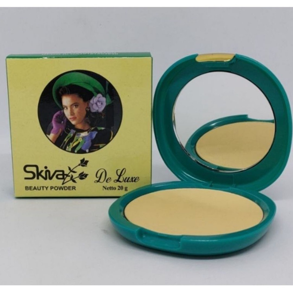 ❤ MEMEY ❤ SKIVA Beauty Compact Powder De Luxe | Bedak Compact Dus Hijau
