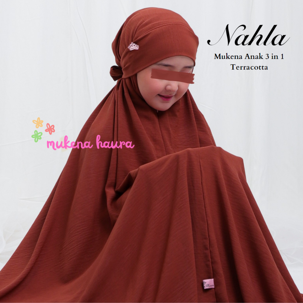 Mukena Anak 3 in 1 Nahla Crinkle Airflow Ukuran Remaja