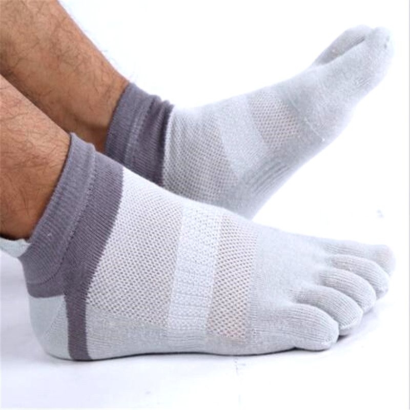 LUOYI Kaos Kaki Lima Jari Men Five Toe Socks - Gray