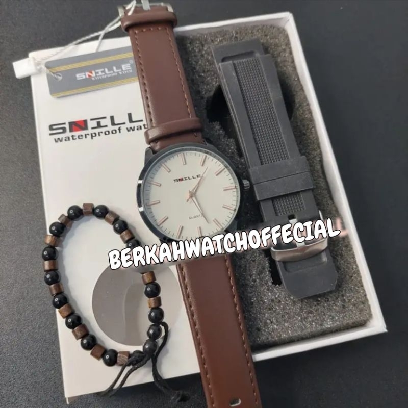 SNILLE N1016 FULL SEET TALI CADANGAN GELANG ORIGINAL JAM TANGAN PRIA WATER RESISTN