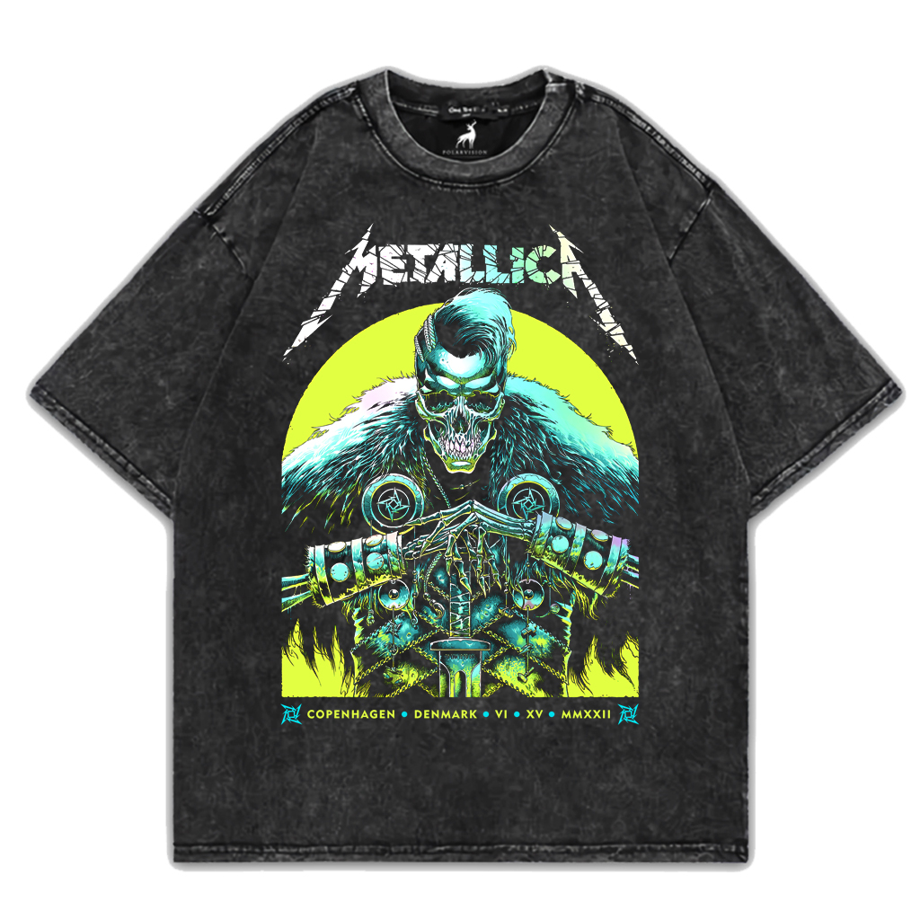 T-shirt Metallica Washed Oversize Band Musik