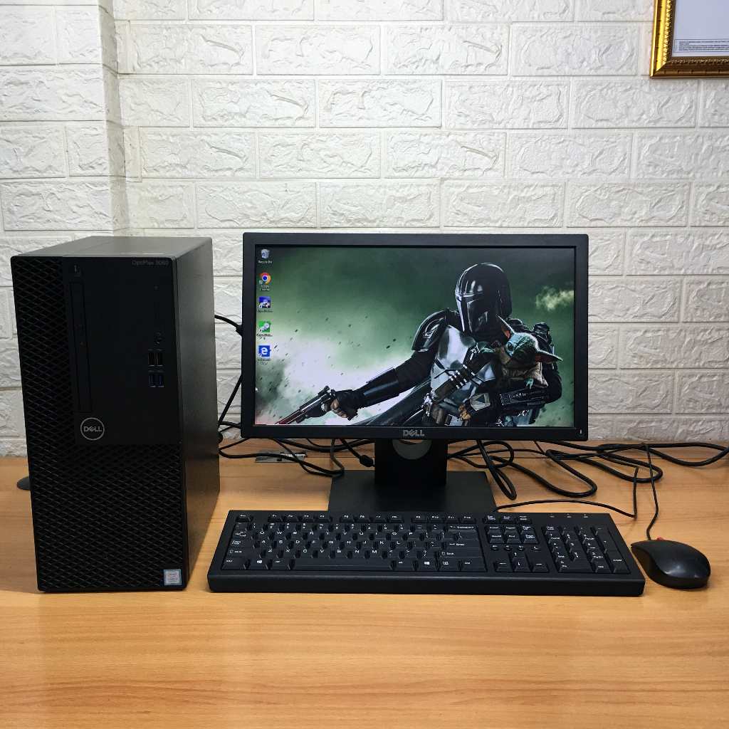 Fullset Komputer Dell Core i3 8100 Gen 8 RAM 8GB Optiplex 3060 Siap Pakai