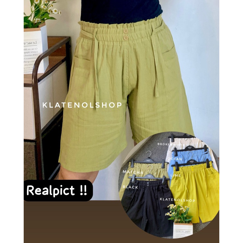 LELA HOTPANT LINEN RAMI