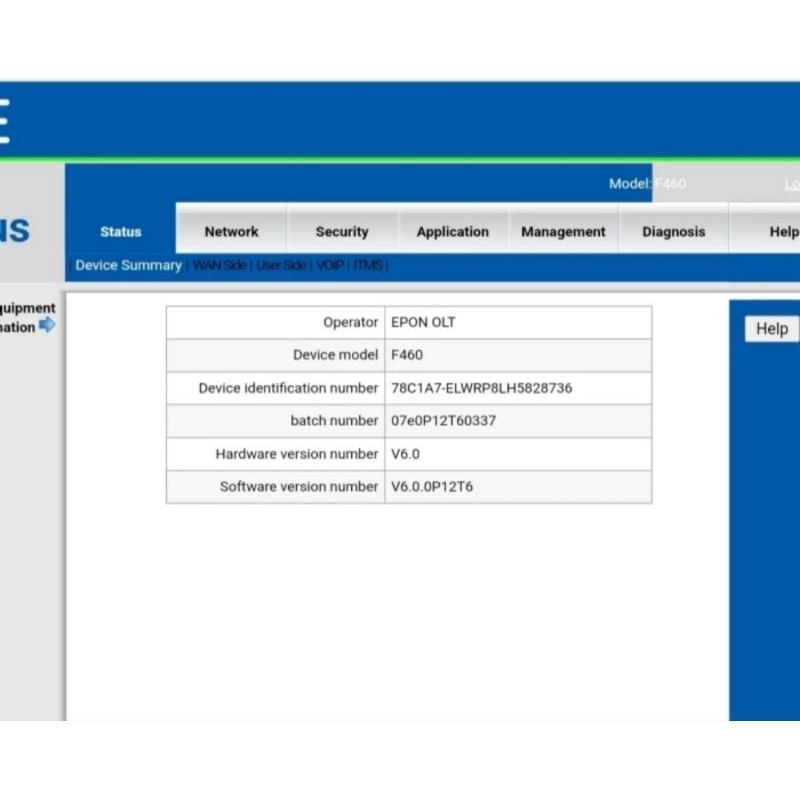 ZTE F460 V6 ONT EPON WIFI