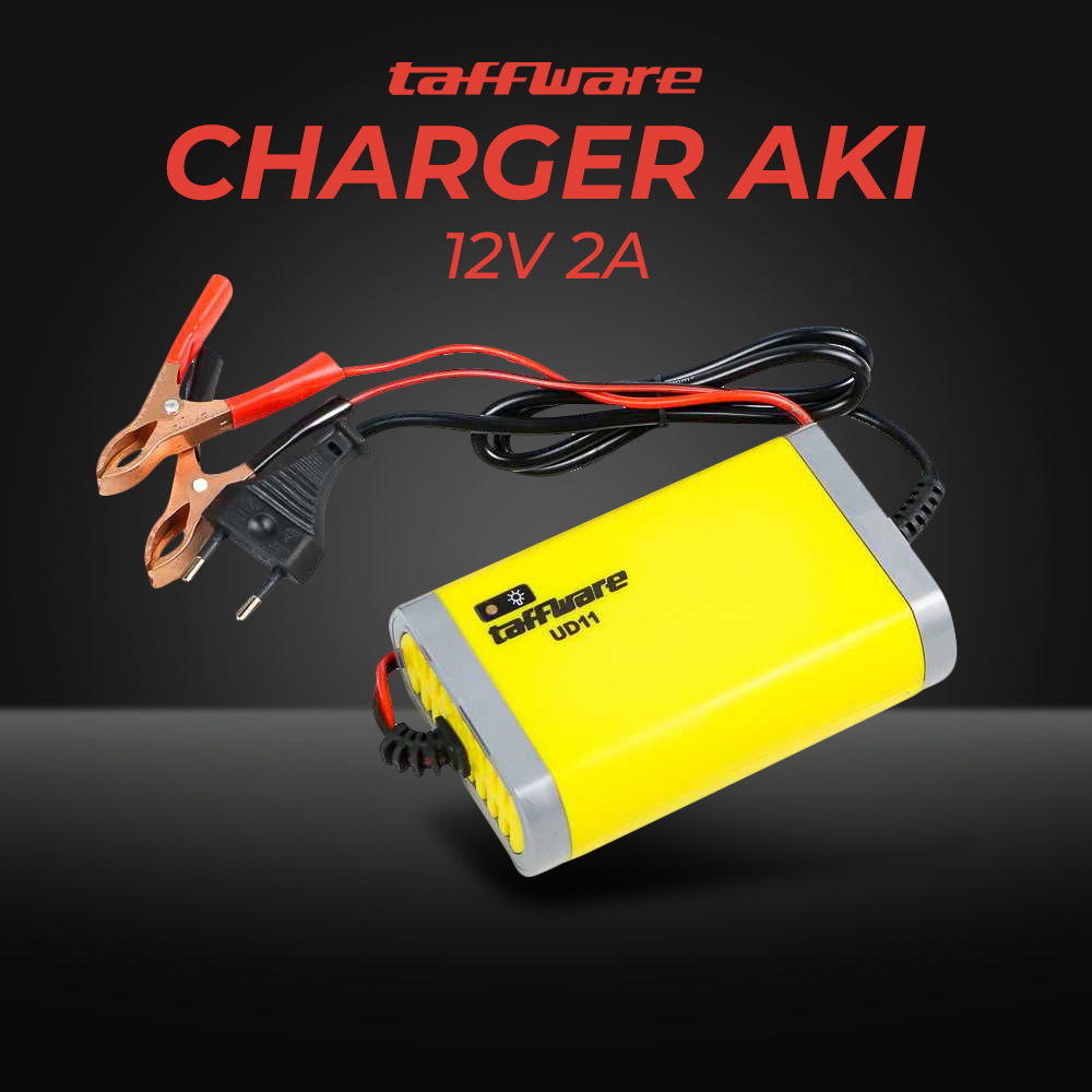 Taffware Charger Aki Mobil Motor Lead Acid 12V 2A - UD11 - Yellow