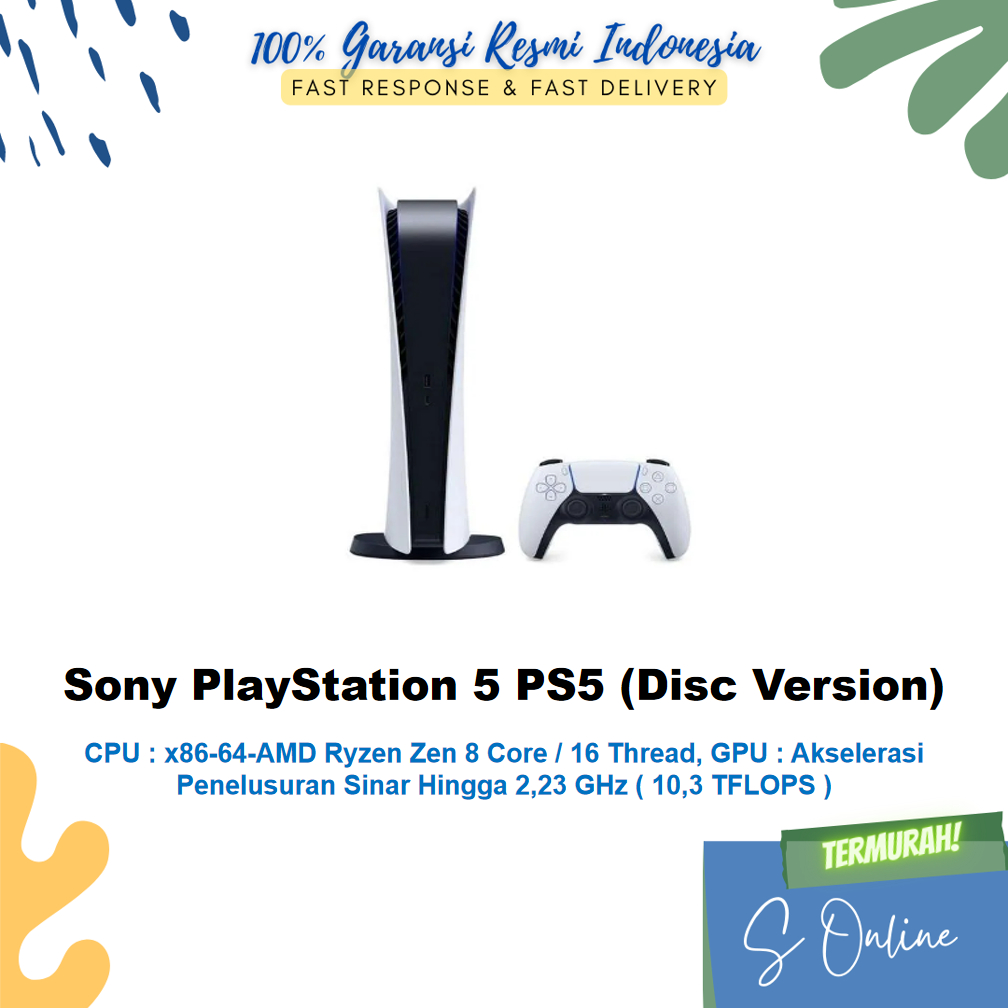 Sony PlayStation 5 PS5 (Disc Version) Garansi Resmi