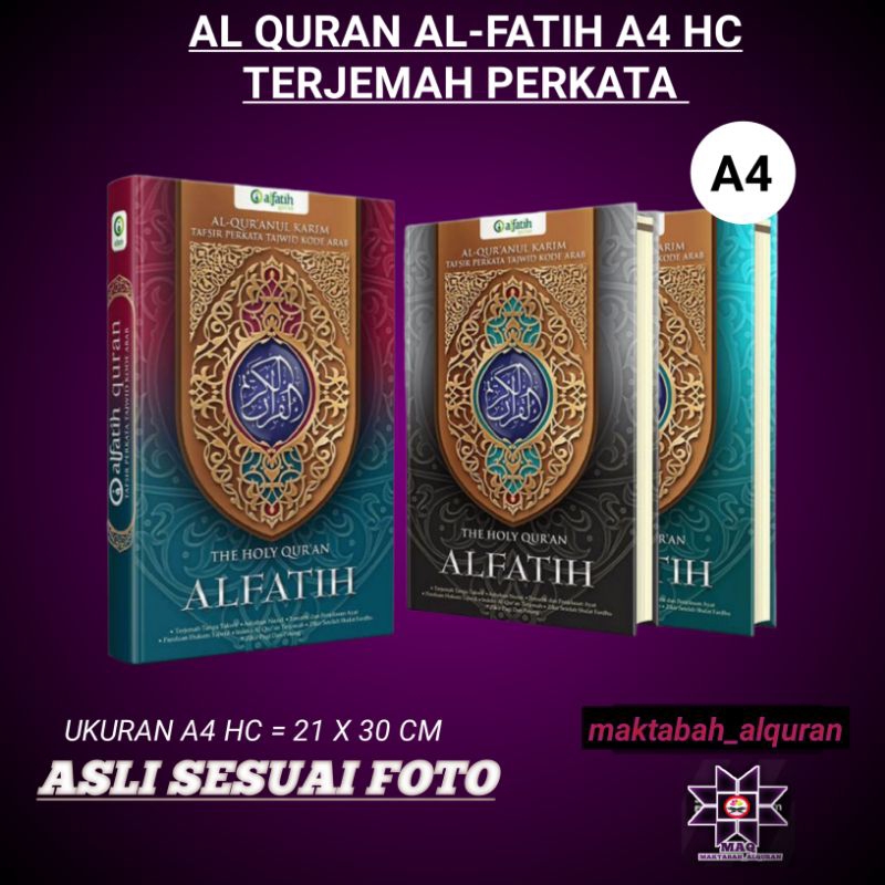 AL QURAN AL FATIH A4 PERKATA TERJEMAH