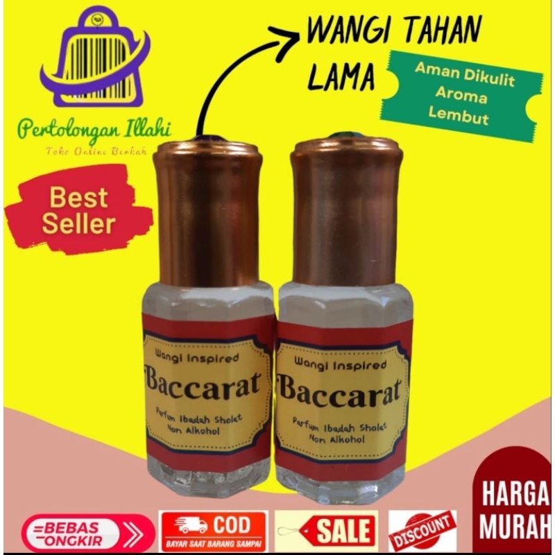 parfum bacarat bakarat sunah sar'i ibadah sholat halal arabic rollon botol oles 6ml cocok buat ibadah wangi tahan lama tanpa alkohol bisa buat oleh oleh jamaah haji dan umroh arabia