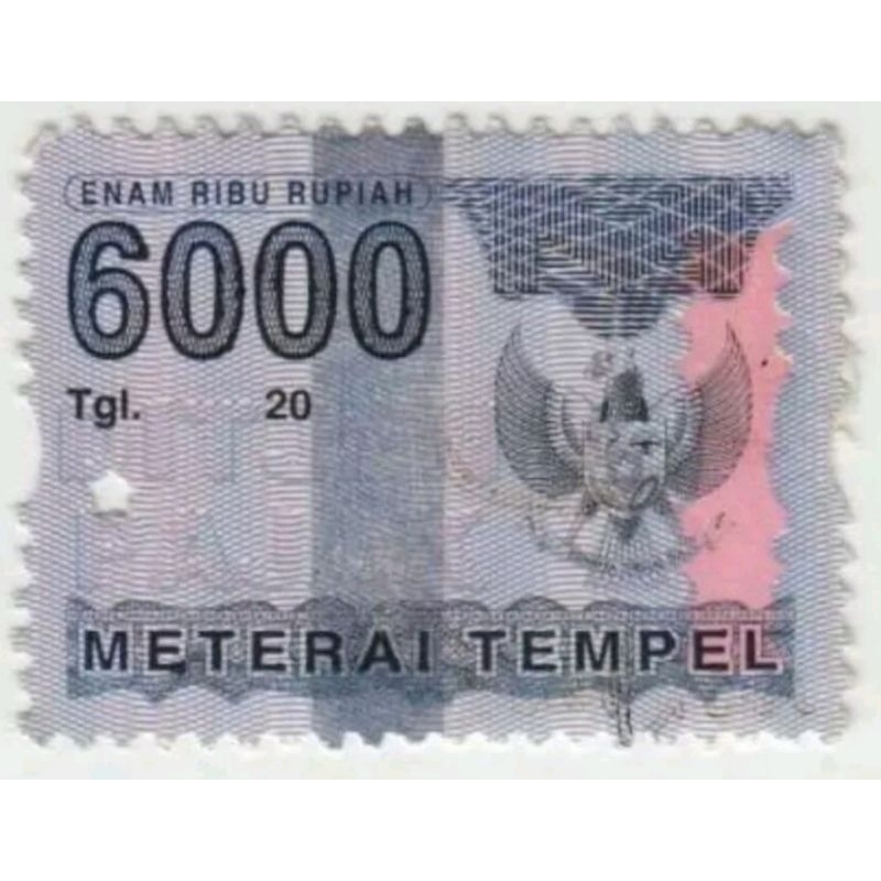 Materai 6000 dari tahun 2000-2020.