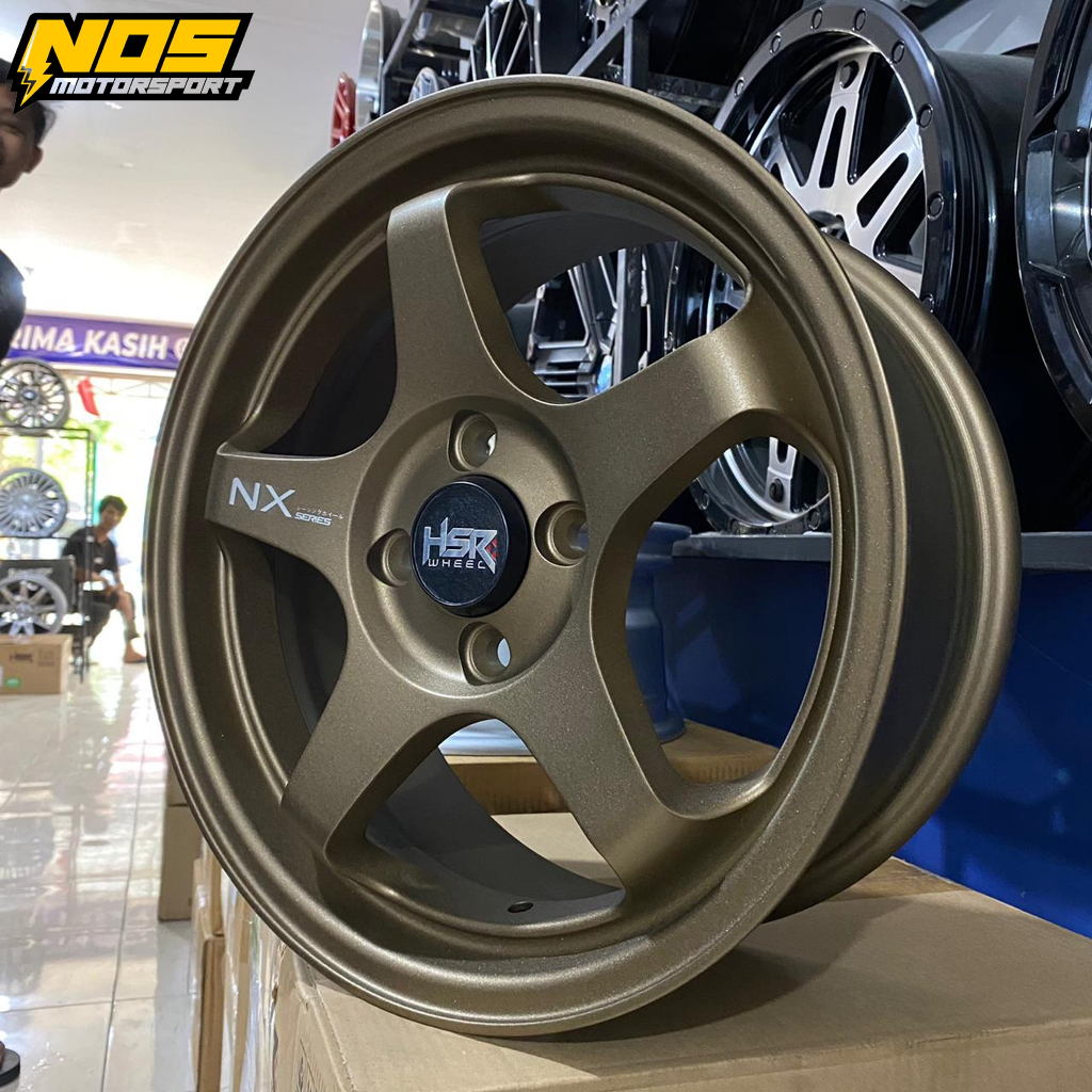 VELG HSR KAILOLO NX SERIES WARNA BRONZE / COKLAT RING 15 PCD 4X100 LEBAR 6,5 RATA BODI