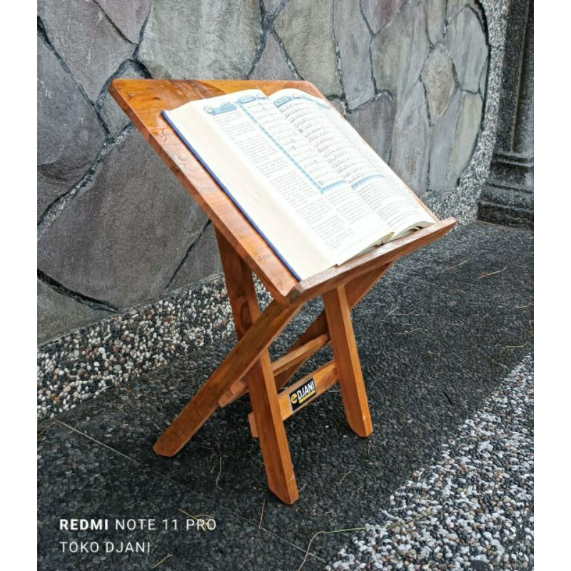 {Kemiringan meja bisa diatur} Dampar/Rekal/ Rehal/ Meja Tahfidz/ Meja Ngaji/ Meja Baca Al Quran Mode