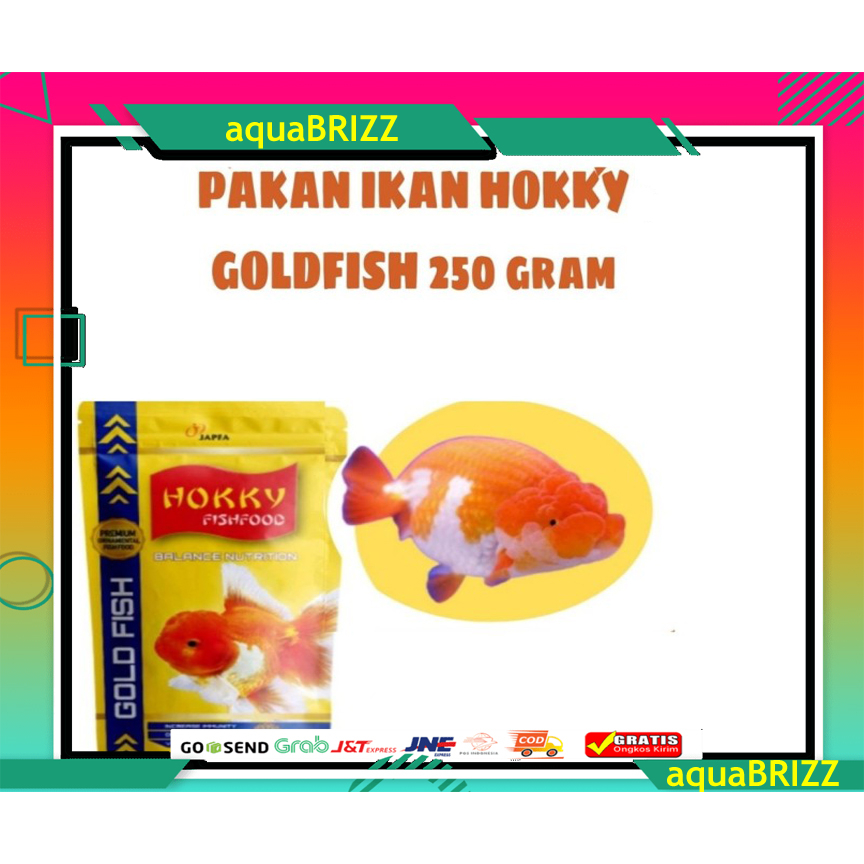 HOKKY FISHFOOD GOLDFISH 250GRAM 250 GRAM pakan makanan pelet ikan hias koki koi floating