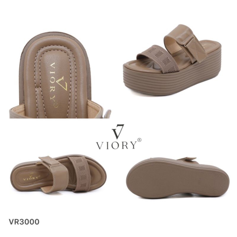 VIORY Wedges Sandals Double Straps Shoes #VR3000 ORIGINAL