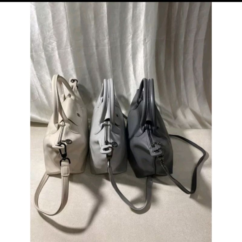 Totebag Cuir grade Ori super lentur selempang( off white, off grey , dark grey)