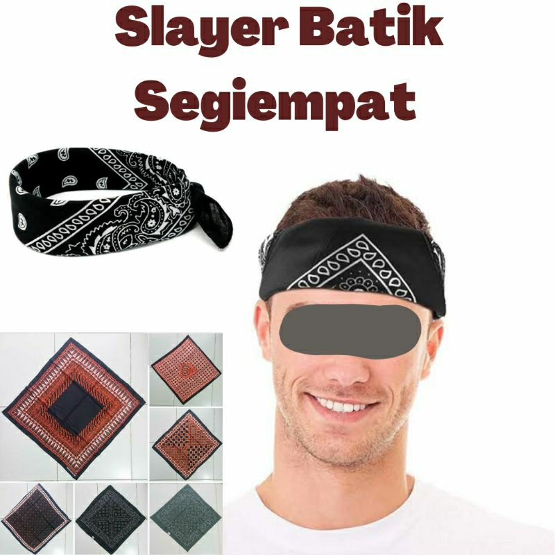 Masker Slayer Segiempat Batik Halus Lembut Adem