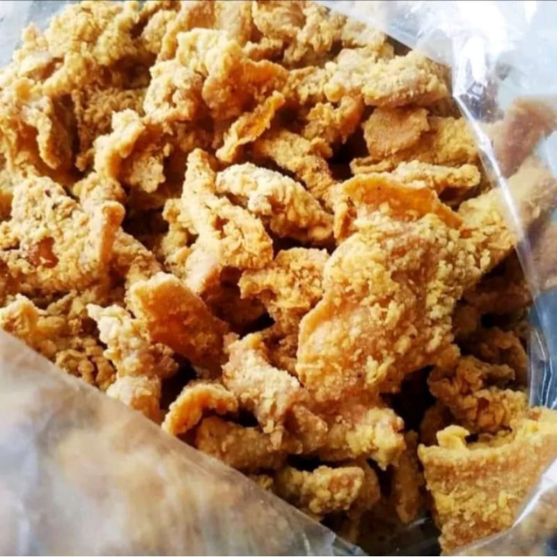 

Kulit ayam crispy aroma daun jeruk/enak/cemilan/jajanan viral/kripik/krupuk/kulit ayam krispi