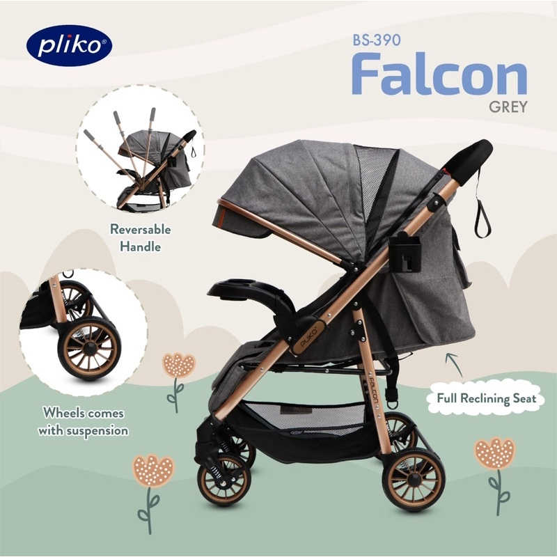 Stroller Pliko Falcon 390 Reversible Handle / Kereta Dorong Bayi