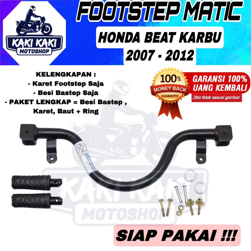 PAKET LENGKAP Step Bastep Postep Fostep Footstep Pijakan Kaki Depan Matic Beat Karbu Old 2007-2012